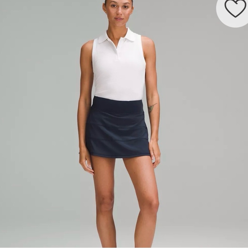 lululemon Tennis and Pickle ball Navy blue Pleated Skirt with Zip Pocket